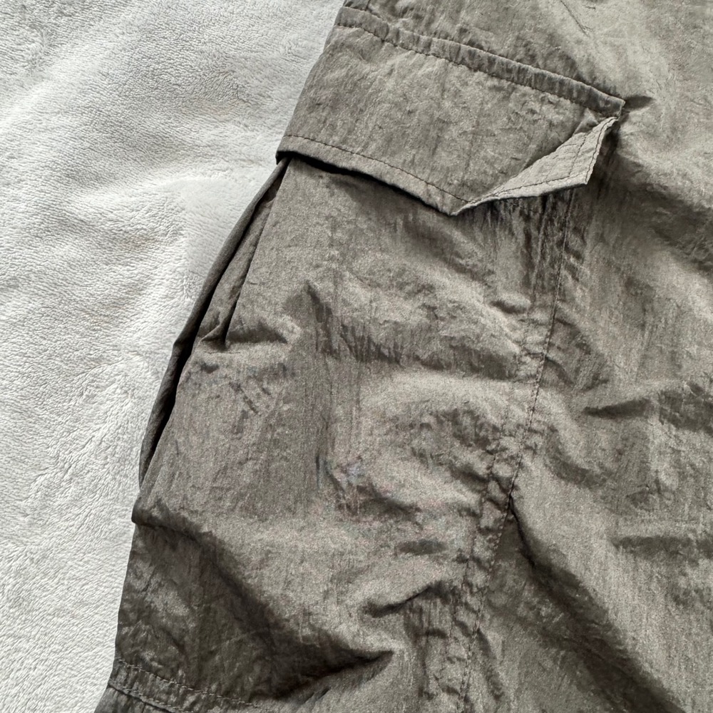 Future Collective Alani Noelle Grey Parachute Cargo Pants XL Bungee Hem Baggy - Picture 3 of 9